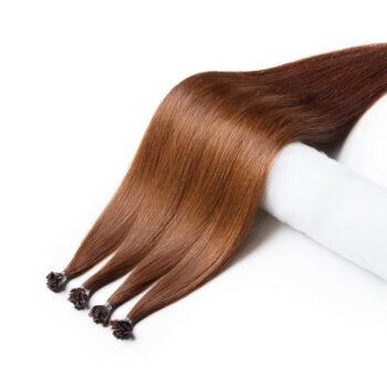 Keratin Hårförlängningar Orange Brun 30