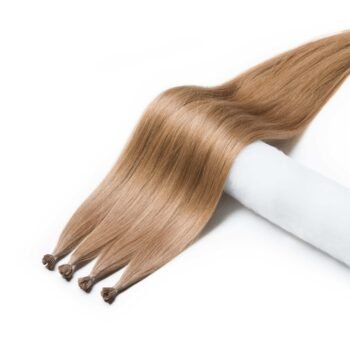 Keratin Hårförlängningar Ljus Honungsbrun 18
