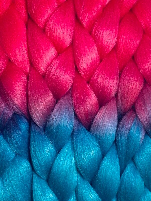 Hiuskuitu Neonpinkki-Turkoosi - Image 2