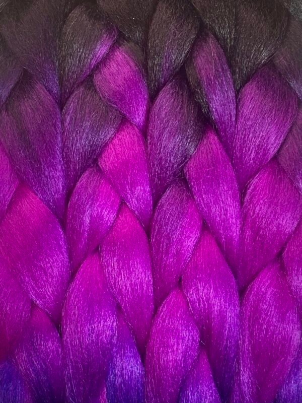 Hiuskuitu Musta-Violetti-Sähkösininen - Image 2